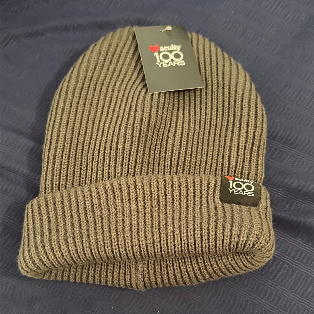 Charcoal Ribbed Beanie by